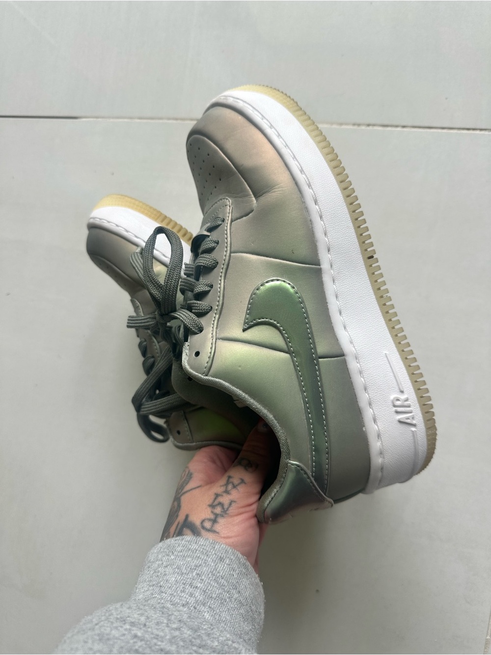 Nike Kids Air Force 1 Low - Iridescent Green